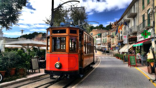Mallorca port soller tram photo