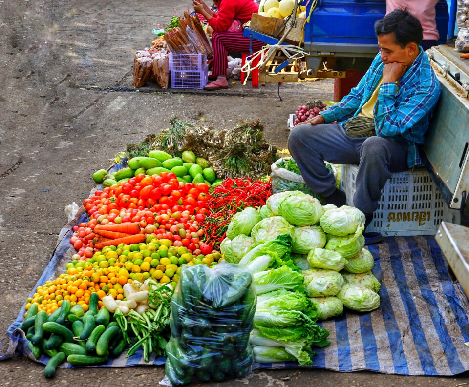 Mixed fruit vegetables photo