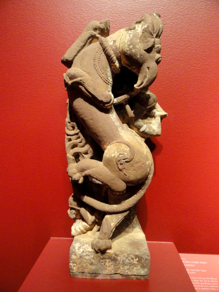 Vyala, Madhya Pradesh, India, 11th-12th century AD, sandstone - San Diego Museum of Art - DSC06364
