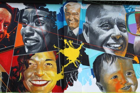 Smile street art face