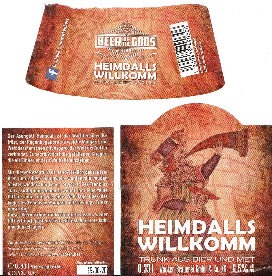 Wacken Brauerei - Helmdalls Willkomm - Trunk Aus Bier Und Met