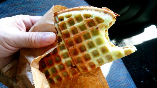 Waffle with a bite