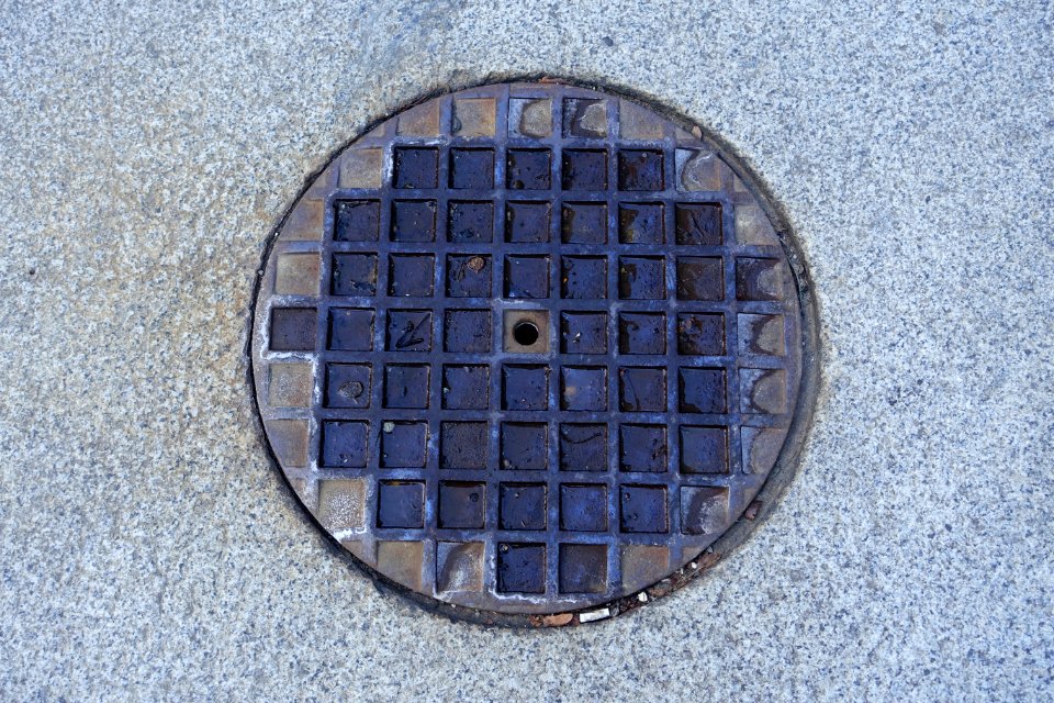 Waffle street hole cover - Beacon Hill - Boston, MA - DSC02320