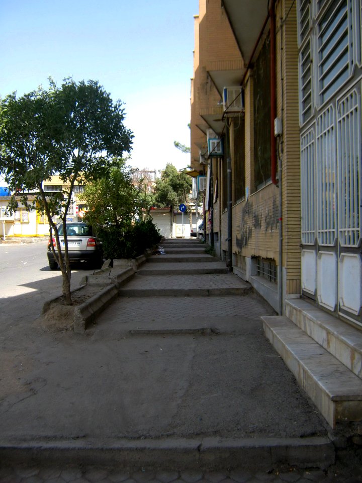 Stairway as silewalk - south Manchehri ave - Nishapur