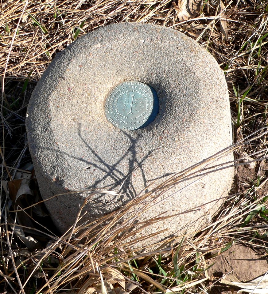 Survey monument JF00-072 W witness post 2
