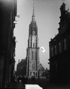 Stadsgezichten Delft. Toren Nieuwe Kerk, Bestanddeelnr 905-4972