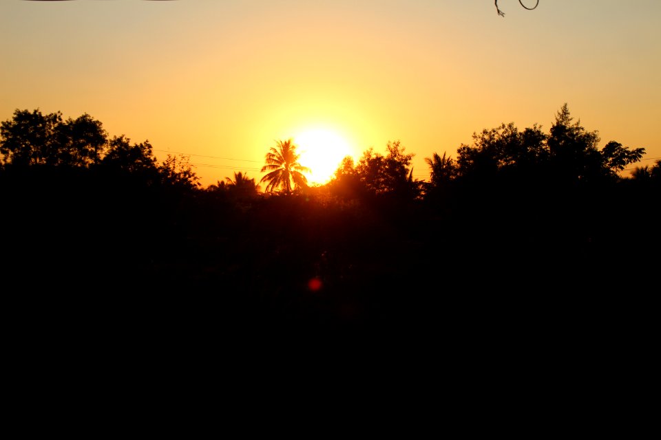 Sunset at Yangon Suburb