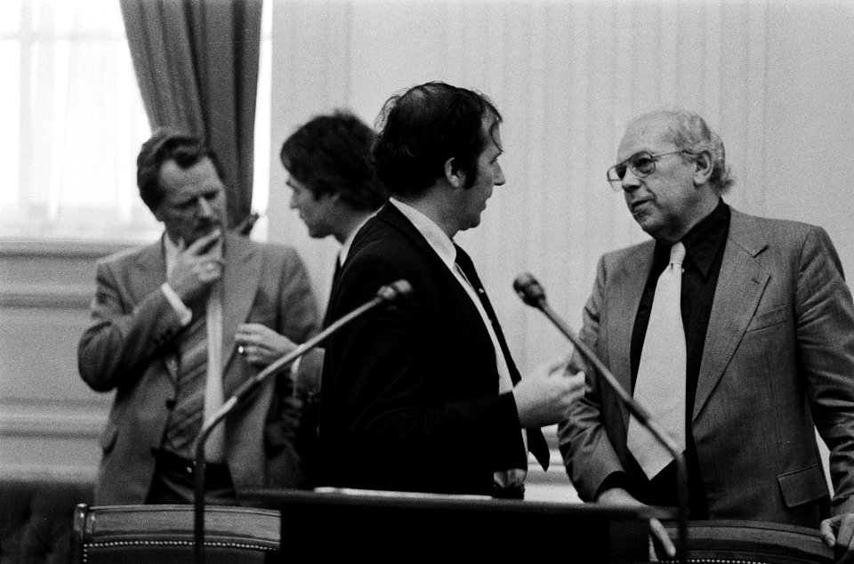 Staatssecretaris de Graaf, de Korte (VVD), ministers Albeda en Andriessen, Bestanddeelnr 930-3264