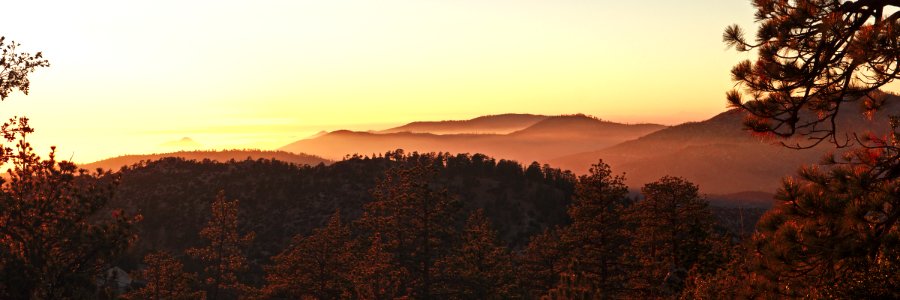 Sunset haze view from Angeles Crest Highway 2014