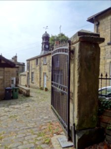 Stables And Constable Cottage At Gledhow Hall, With Link Wall And Gate Piers