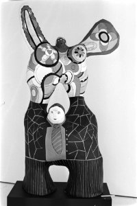 Tentoonstelling van Niki St. Phalle in Boijmans Van Beuningen Rotterdam, De dic, Bestanddeelnr 928-7033