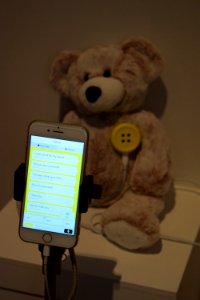 Teddy bear that says remote-controlled (via smartphone app) sentences