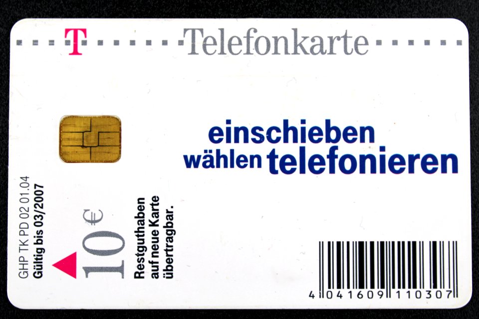 Telefonkarte 10€ Rück