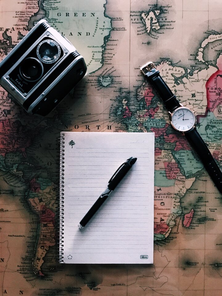 Travel notebook write