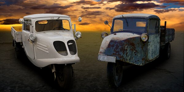 Oldtimer truck speed