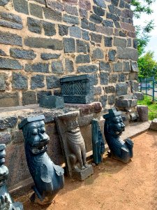 Temple ruins at Khush Mahal, Warangal Fort Telangana, India - 9