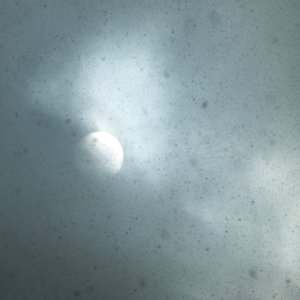 Study of the sun during snowfall 3