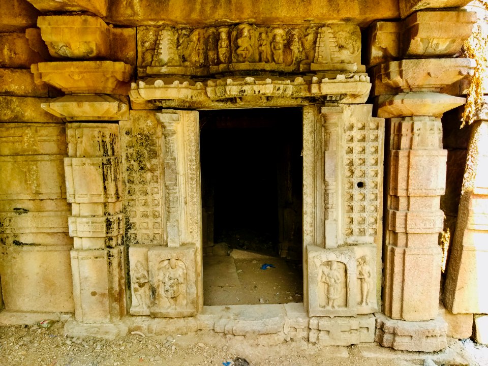 Temple 5 ruins, southwest Nagunur, Telangana India - 1