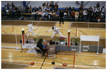 Sporthal Oosterduin aan de Zeedistelweg 1. Nederlands kampioenschap schermen. NL-HlmNHA 54036200