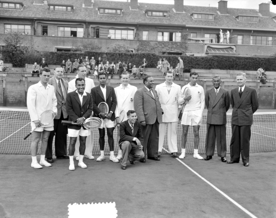 Tenniswedstrijden voor Daviscup tussen Nederland en Ceylon groep, Bestanddeelnr 905-6988