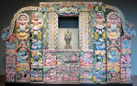 Temple wall with scenes of Krishna's life, Kerala, Norton Simon Museum