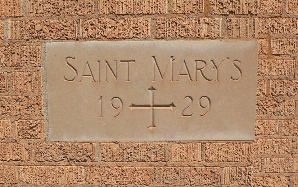 St. Mary's (Umbarger, TX) cornerstone 1