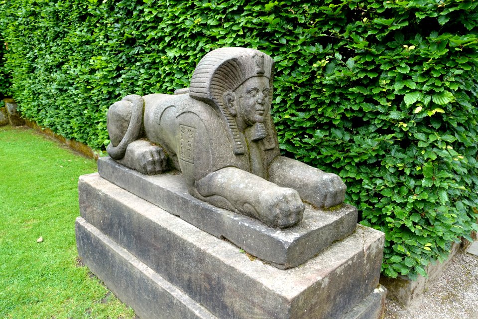Sphinx 1, Egyptian portal - Biddulph Grange - Staffordshire, England - DSC09295