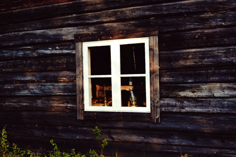 Wooden wall window