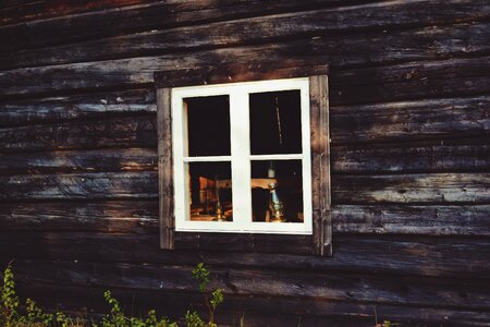 Wooden wall window