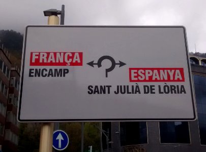 Sign in Catalan in Andorra
