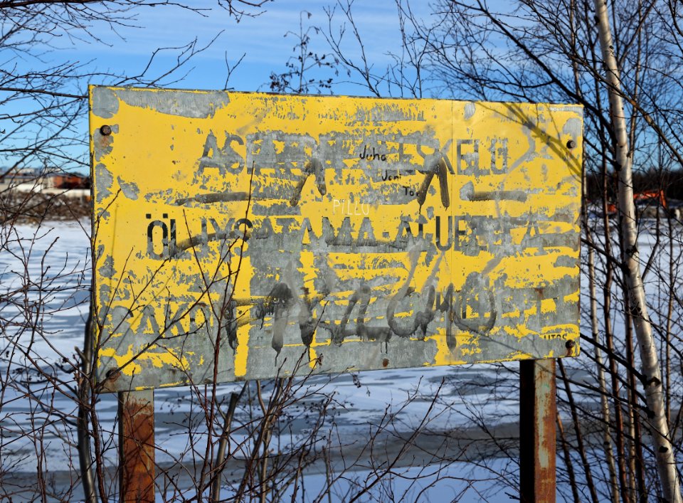 Sign Toppila Harbour Oulu 20170218