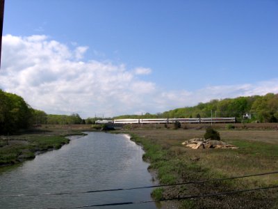 Shore Line East train from Branford Trolley Trail 189