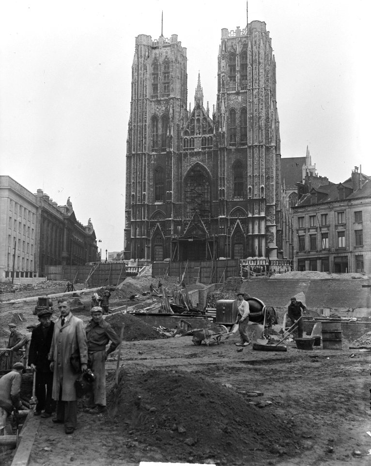 Stationsaanleg in Brussel bij St. Goedele, Bestanddeelnr 903-8619