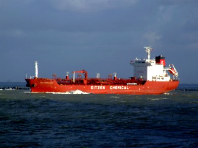 Sichem Copenhagen p8 leaving Port of Rotterdam, Holland 21-Jan-2007