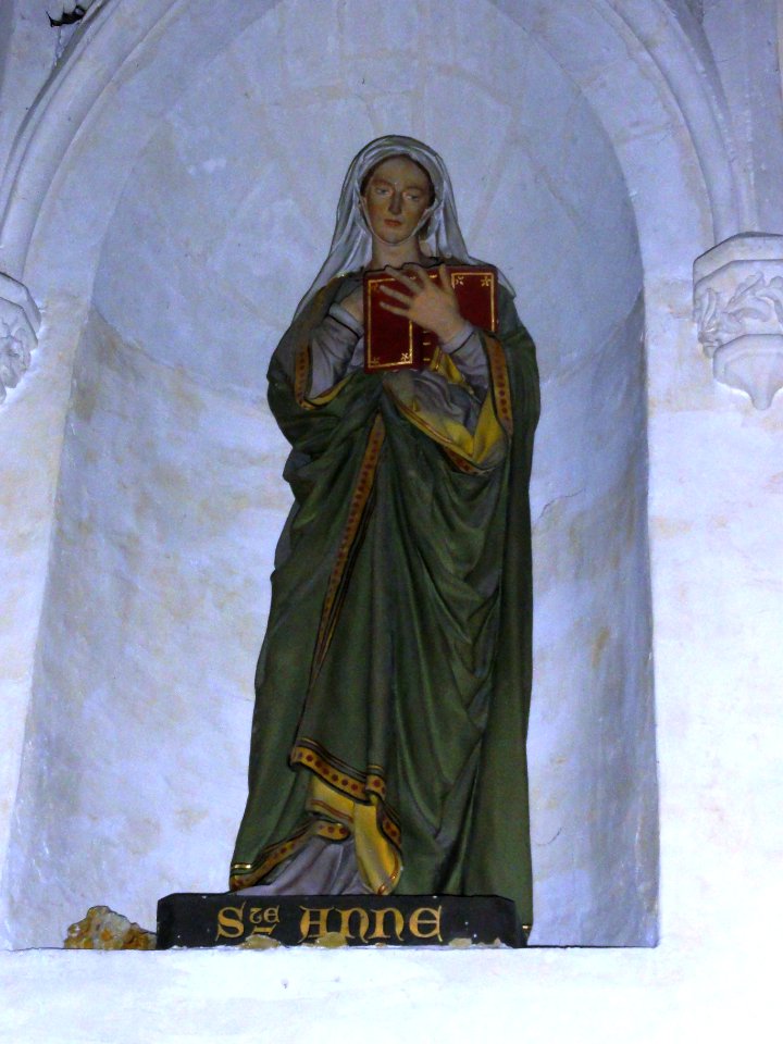 Sillé-le-Guillaume (Sarthe) église,statue sainte Anne