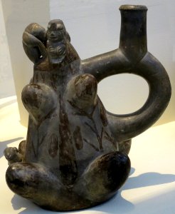 Stirrup-spouted vessel, Moche culture, Honolulu Museum of Art, 6389.1