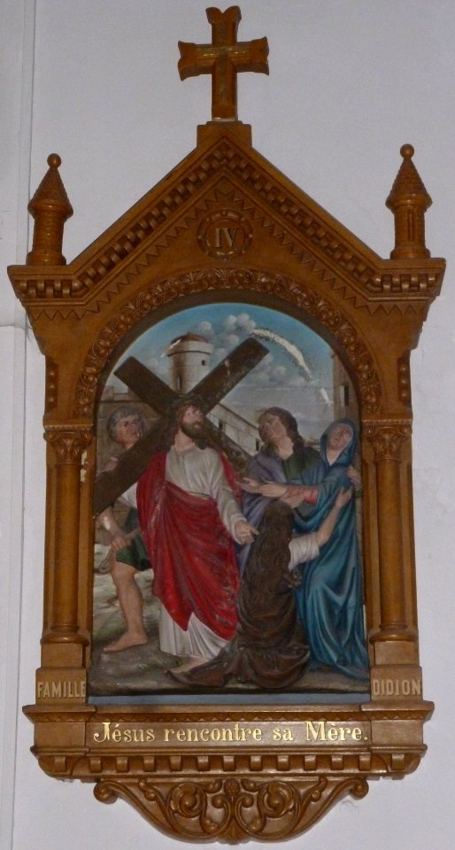 Station 4 du chemin de croix de l’église saint Laurent de Belmont