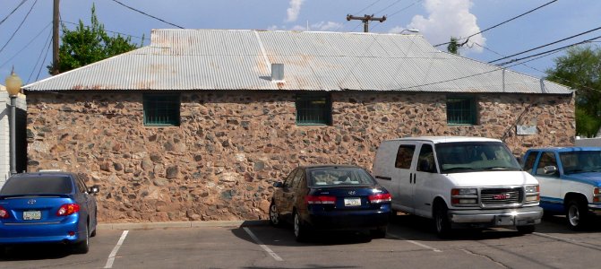 Stone warehouse (119 N Florence, Casa Grande) from NW 1