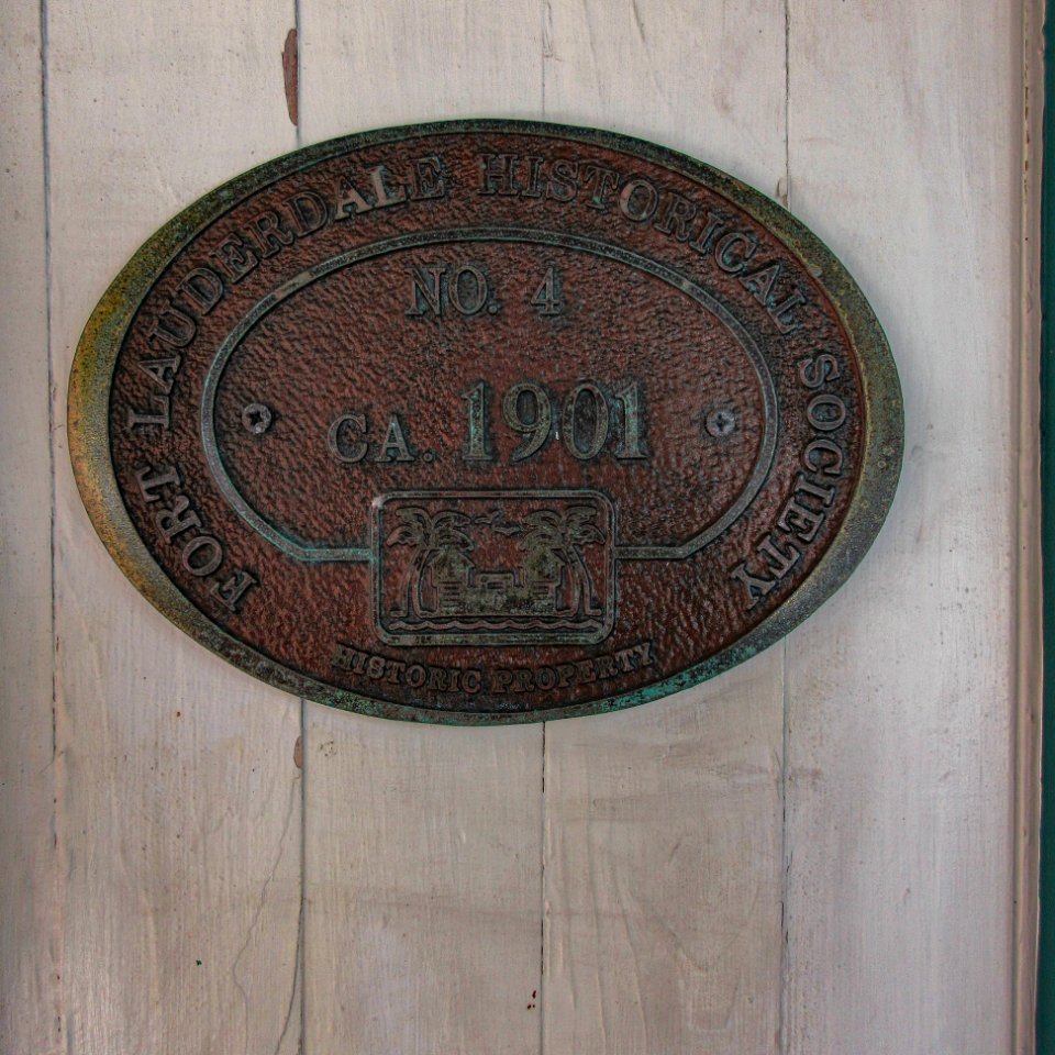 Stranahan House Fort Lauderdale Florida plaque historical society 