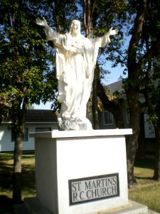 Statue of Jesus, Roman Catholic Church, Vegreville 03 photo