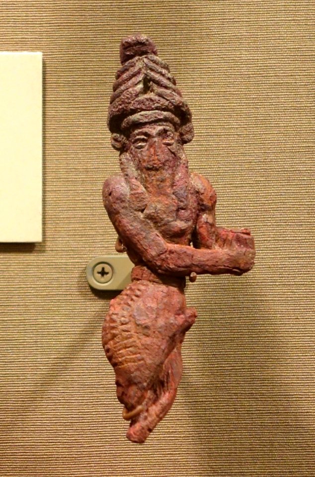 Statuette of bull-man, Iraq, Isin-Larsa to Old Babylonian, 2000-1600 BC, bronze - Oriental Institute Museum, University of Chicago - DSC07396