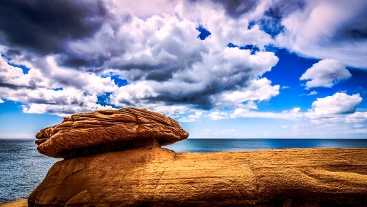 Ocean stone sky