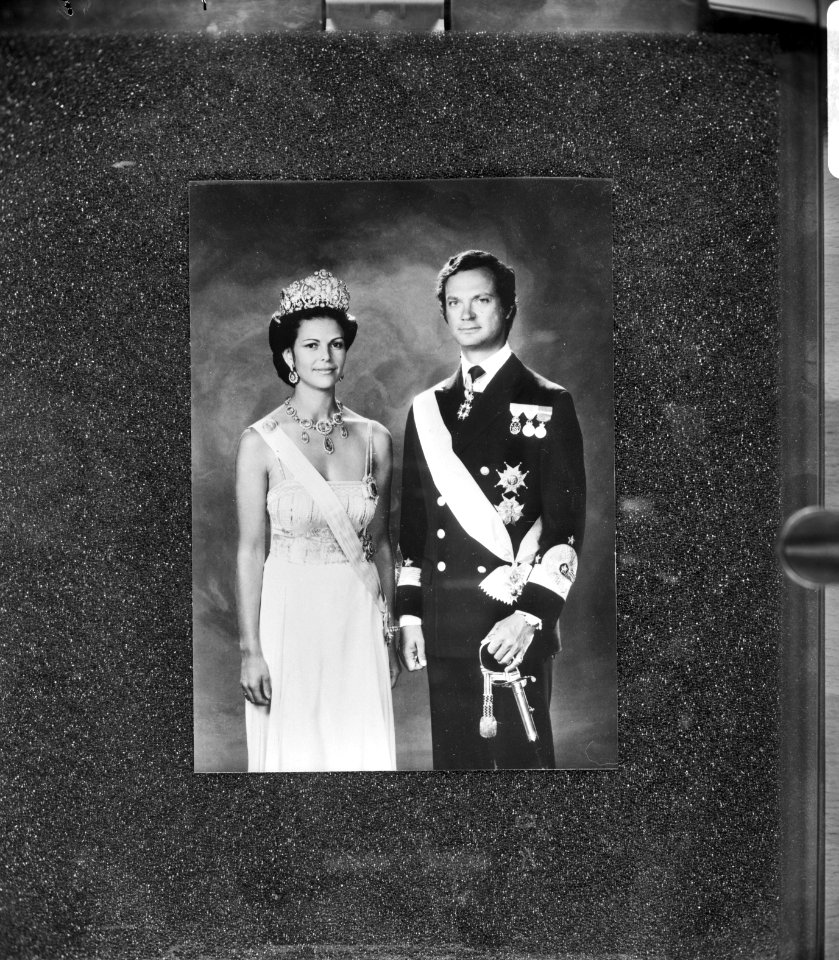 Statiefoto Karl Gustav en Silvia van Zweden, Bestanddeelnr 928-8393