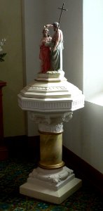 St. Mary's Church (Hodgeman County) baptismal font 1