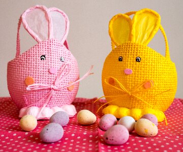 Basket easter colorful