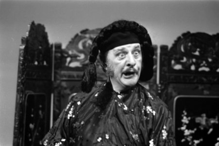 TROS-televisiequiz Dubbel en dwars , Joop Doderer in scene, kop, Bestanddeelnr 925-1331