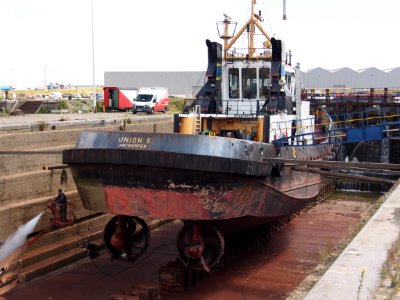 Union 5 - IMO 9034975, Droogdok in de Haven van Antwerpen, pic5