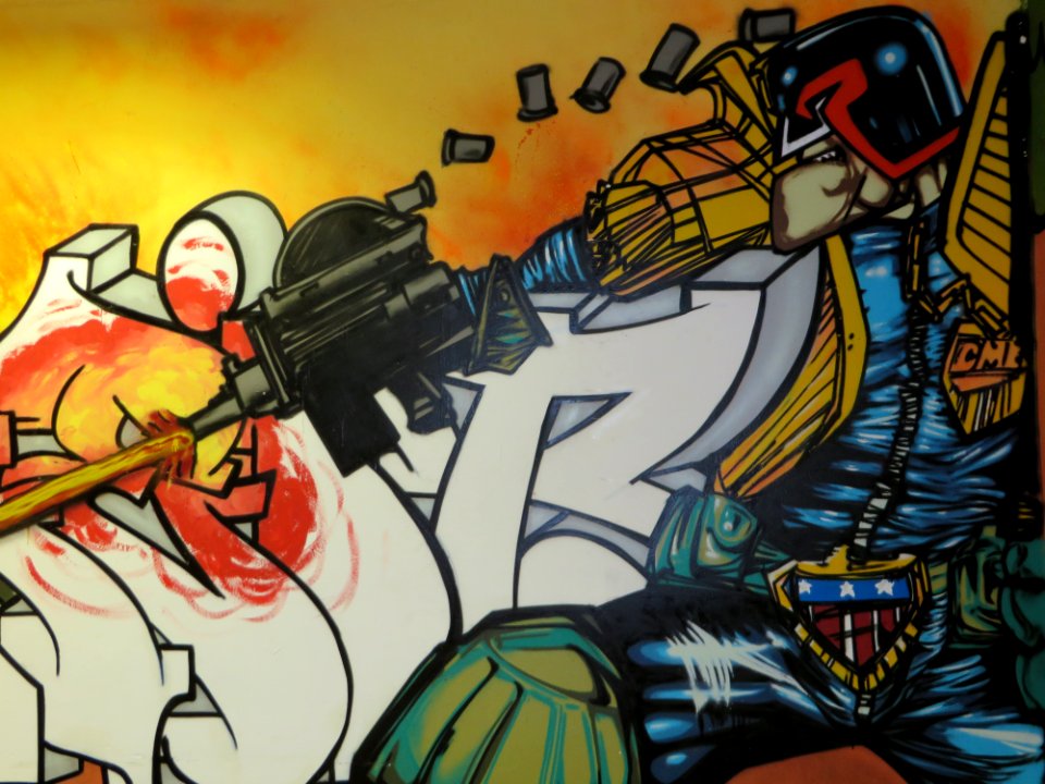 Trotz Allem Graffiti Judge Dredd 1