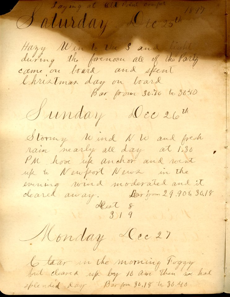 USS Utowana Log File Page 01 1897-1898 11