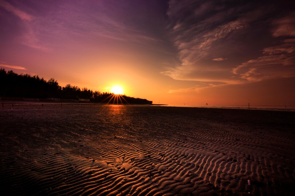 Background the sea sunrise